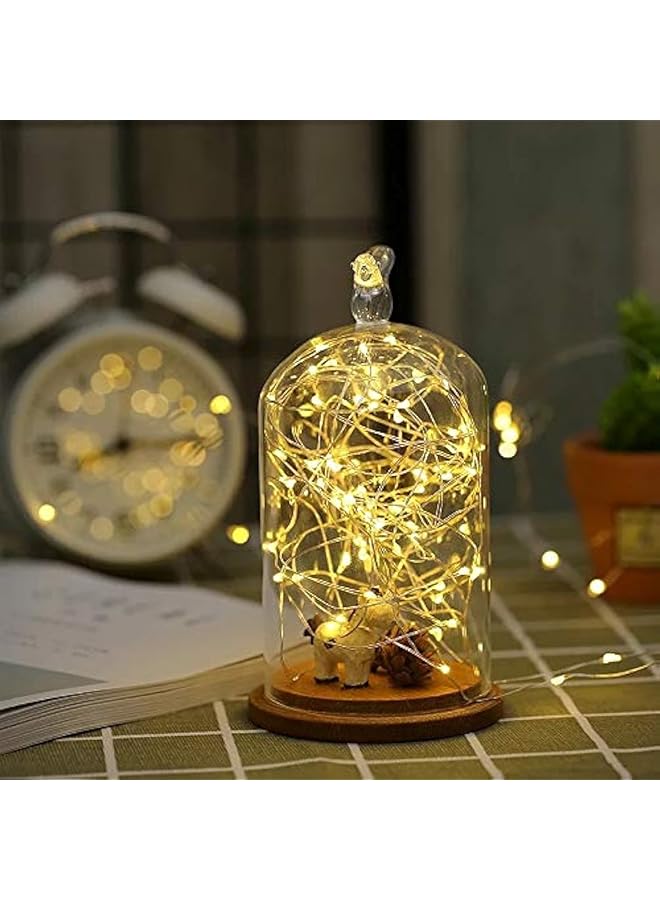 The Bros LED String Lights, 10ft 30LED Mini Battery Powered Copper Wire Starry Fairy Lights, Waterproof Indoor Outdoor LED Lights for Bedroom Christmas Party Wedding Decorations, Warm White - Image 1