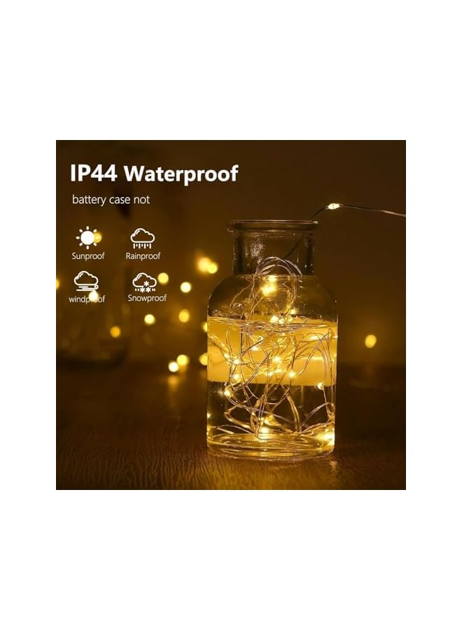 The Bros LED String Lights, 10ft 30LED Mini Battery Powered Copper Wire Starry Fairy Lights, Waterproof Indoor Outdoor LED Lights for Bedroom Christmas Party Wedding Decorations, Warm White - Image 4