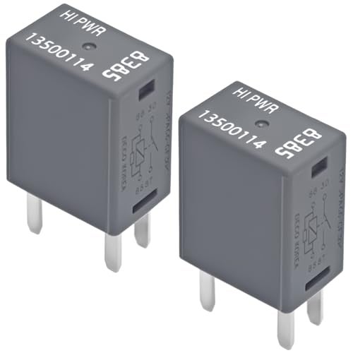 Casalytics Relay 135001148385 Set of 2 12VDC 40A 4Pins for Air Conditioning Fan Relay 135001148385 Compatible for GM Vehicle Models - Image 1