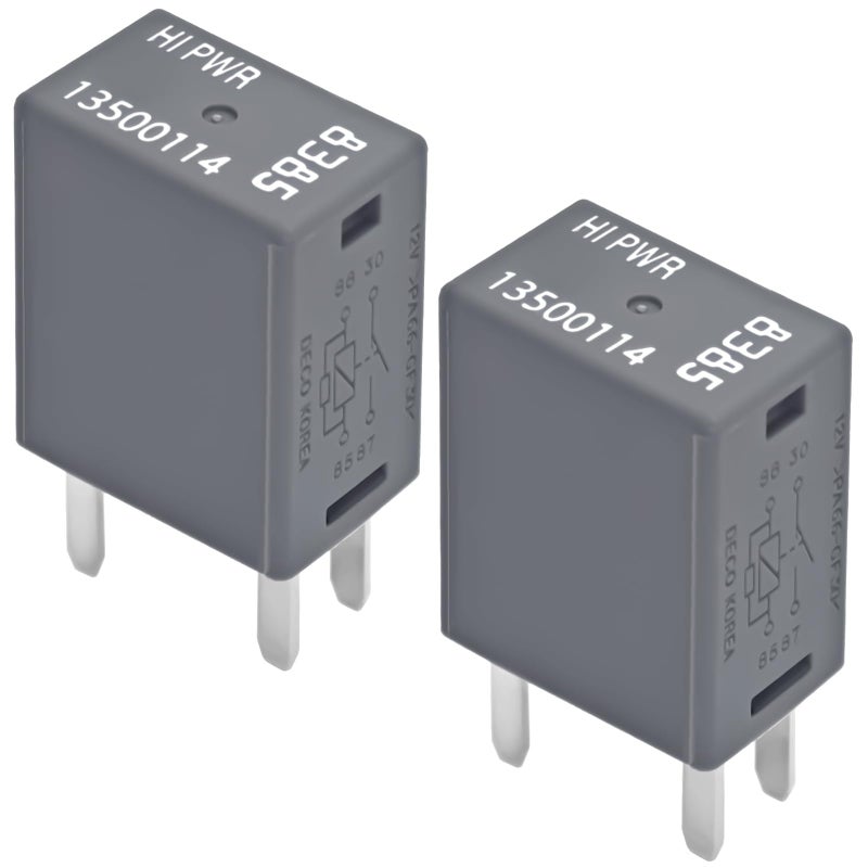 Casalytics Relay 135001148385 Set of 2 12VDC 40A 4Pins for Air Conditioning Fan Relay 135001148385 Compatible for GM Vehicle Models - Image 3