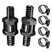 mxuteuk 2Pcs 38 10mm Aluminium Black Non Return One Way Check Valve with 4Pcs 612mm Universal Adjustable Hose Clamps for Fuel Petrol Diesel Line Oil - Image 2