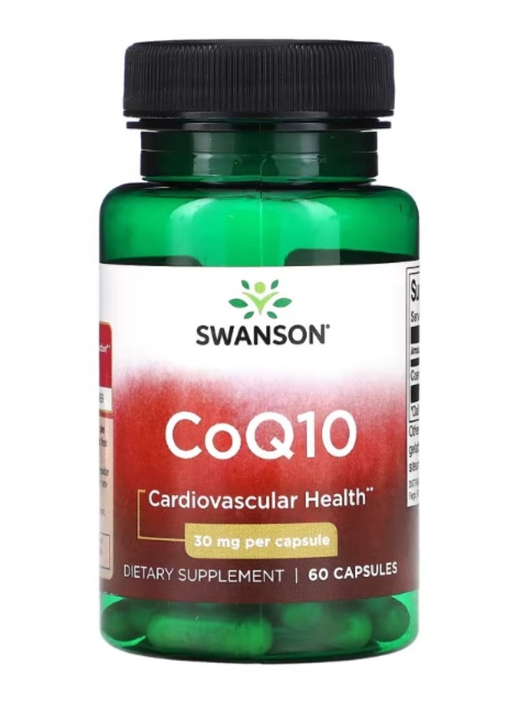 سوانسون، CoQ10، 30 ملغ، 60 كبسولة
