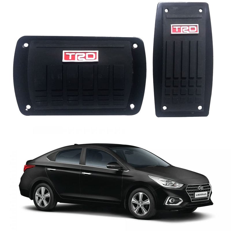 Oshotto مجموعة أغطية دواسات السيارة الأوتوماتيكية Oshotto 2 قطع CS-053 غير قابلة للانزلاق متوافقة مع هيونداي فيرنا - Image 1