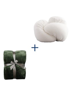 Extra Comfort Set: Includes One Soft Winter Blanket (200X150 Cm) With Dual-Color And One Body Pillow (153 Cm) That Contains High-Quality Shredded Memory Foam And Offers An Adjustable Height Option.