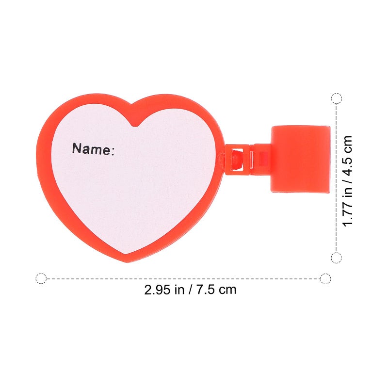 Dual Sided Heart Shape Stethoscope Name Tag ID Clip Detachable Tube Identification Plate - Image 3