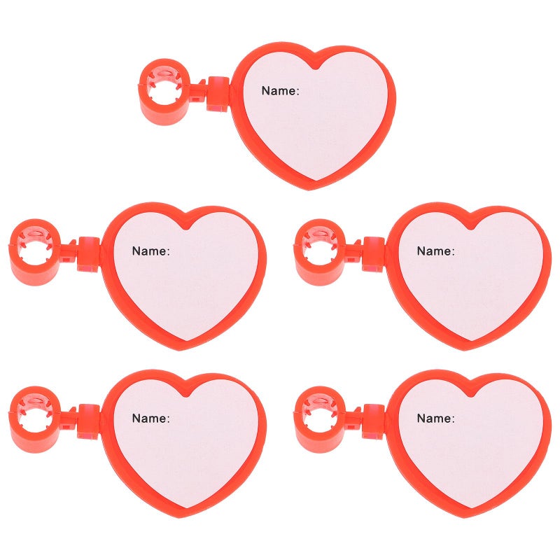 Dual Sided Heart Shape Stethoscope Name Tag ID Clip Detachable Tube Identification Plate - Image 2