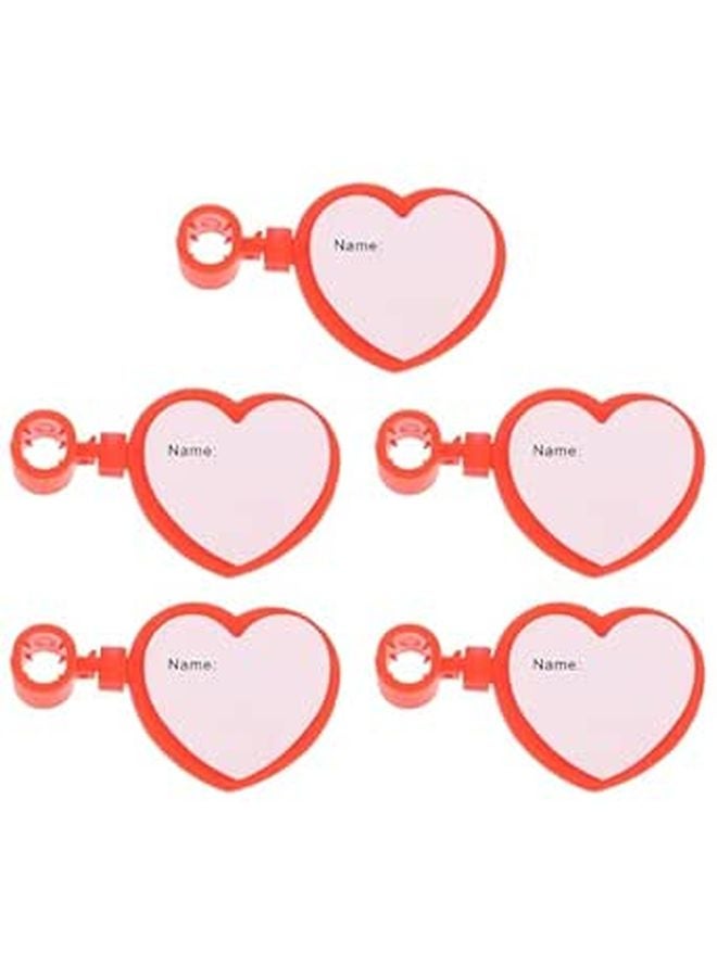 Dual Sided Heart Shape Stethoscope Name Tag ID Clip Detachable Tube Identification Plate - Image 1