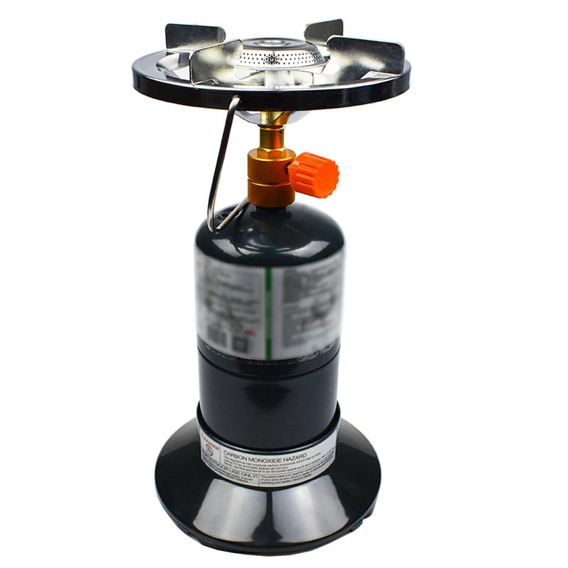 RANDDER Propane Stove Portable Camping Gas Stove 10,000 BTU Bottletop Single Adjustable Burner with 1 lb Tank Base Carrying Case Great for Backpacking Emergencies Outdoor - Image 1