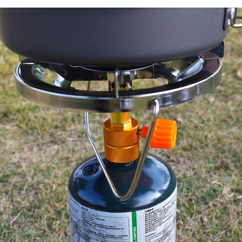 RANDDER Propane Stove Portable Camping Gas Stove 10,000 BTU Bottletop Single Adjustable Burner with 1 lb Tank Base Carrying Case Great for Backpacking Emergencies Outdoor - Image 2