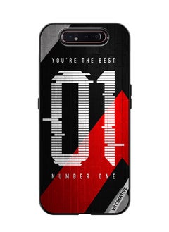 Protective Case Cover For Samsung Galaxy A80 Number One Design Multicolour
