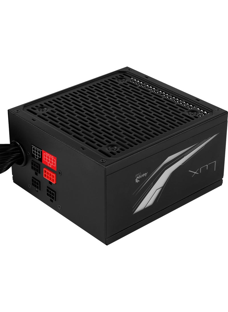 AeroCool LUX RGB 750W Power Supply Unit, 80Plus Bronze Certified, 13 preset lighting effects, Compatible with Addressable RGB using +5V Addressable RGB connector - Image 3