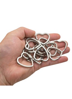 Oubaka 30Pcs Heart Shaped Split Key Ringscrafts Diy Keychain Metal Key Rings For Home Car Office Organizationarts & Crafts Projects Lanyards  - Image 1
