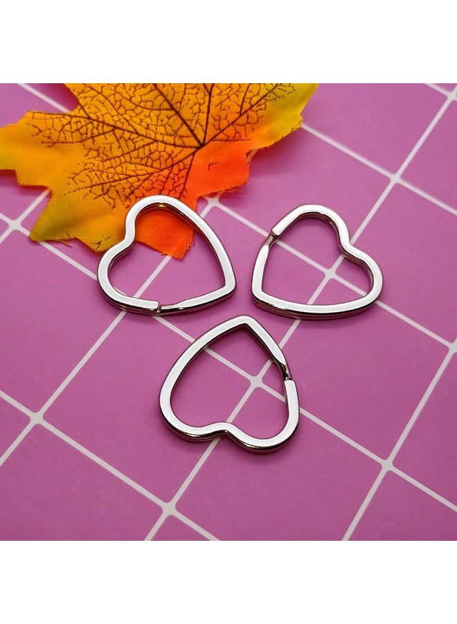 Oubaka 30Pcs Heart Shaped Split Key Ringscrafts Diy Keychain Metal Key Rings For Home Car Office Organizationarts & Crafts Projects Lanyards - Image 5