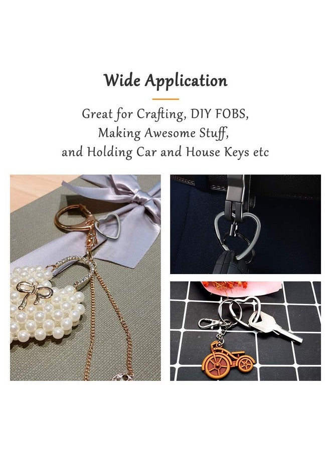 Oubaka 30Pcs Heart Shaped Split Key Ringscrafts Diy Keychain Metal Key Rings For Home Car Office Organizationarts & Crafts Projects Lanyards - Image 3