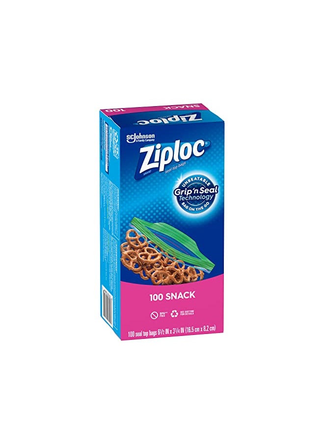 Ziploc Ziploc Snack Bags, Value Pack, 100-pack  - Image 1