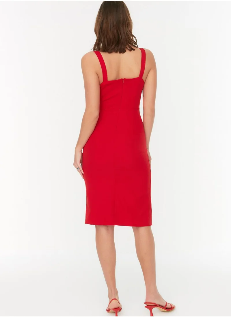 trendyol Eyelet Detail Strappy Dress