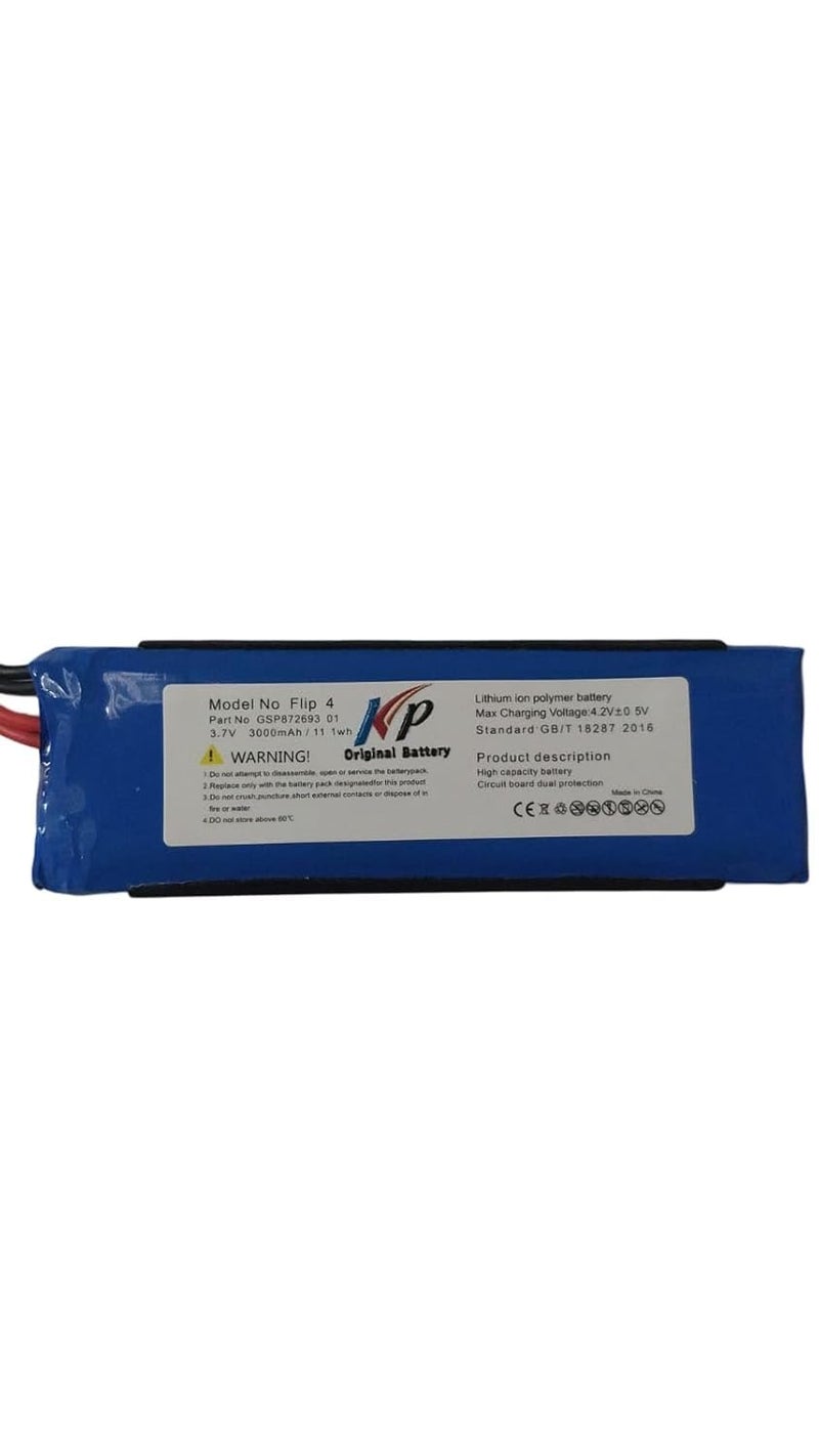 KP Original Battery بطارية KP الأصلية لـ Flip 4، موديل GSP872693 01، 3.7V 3000mAh، ليثيوم بوليمر - Image 5