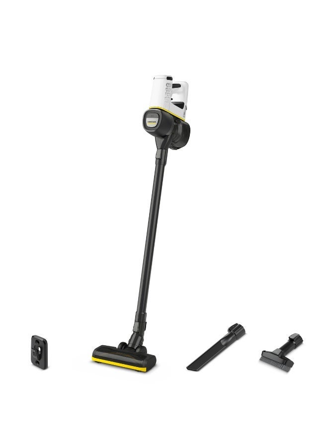 كارشر VC 4 Cordless myHome Vacuum Cleaner, German Technology, 650ml Capacity, Powerful Suction, Bagless Filter System, Two-stage power control, Fine-tuned technology, Active floor nozzle, White & Black - 1.198-630.0 1 mW 1.198-630.0 0 - Image 1