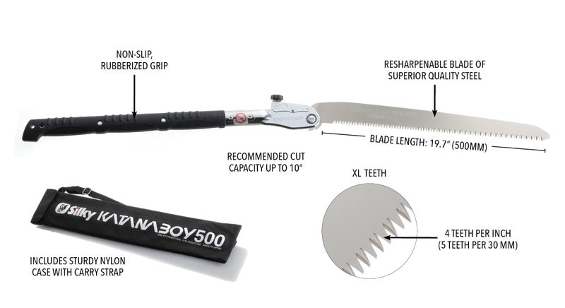 Silky KATANABOY Professional 500mm Folding Saw XL Teeth (403-50) - Image 4
