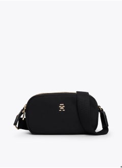TOMMY HILFIGER Women's Poppy Crossover Bag - Polyester, Black  - Image 1