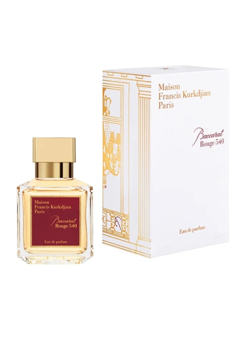 MAISON FRANCIS KURKDJIAN The famous Baccarat Rouge 540 perfume from Maison Francis Kurkdjian, in its elegant bottle with a distinctive gold cap. - Image 1
