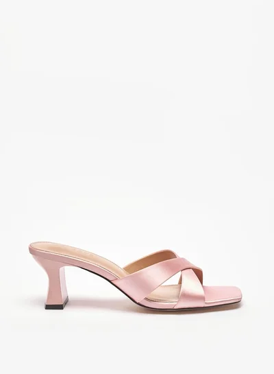 Celeste Women Solid Open Toe Slip-On Sandals With Block Heel