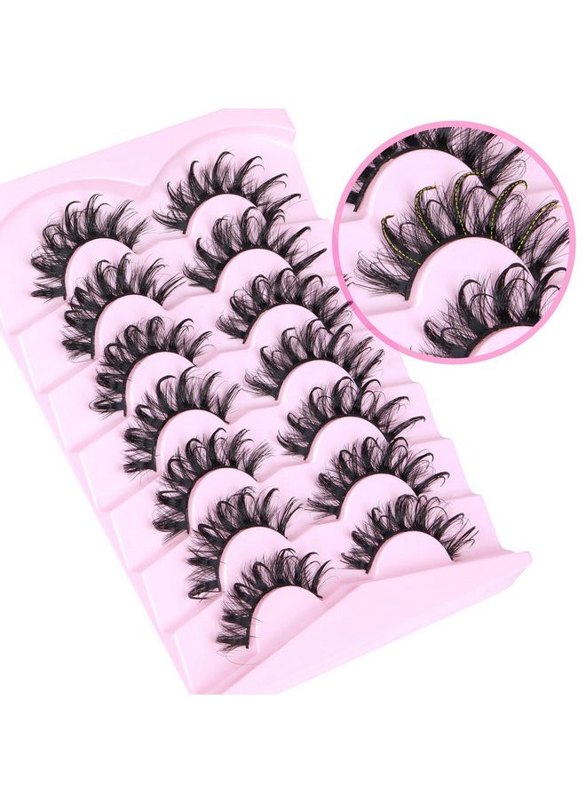 ALICROWN HAIR Lashes Wispy False Eyelashes Natural Fairy Fake Eyelashes Cat Eye Lashes Mink Long Strip Eyelashes Doll Manga Lashes 7 Pairs C Curl Lashes Pack By Alicrown  - Image 3