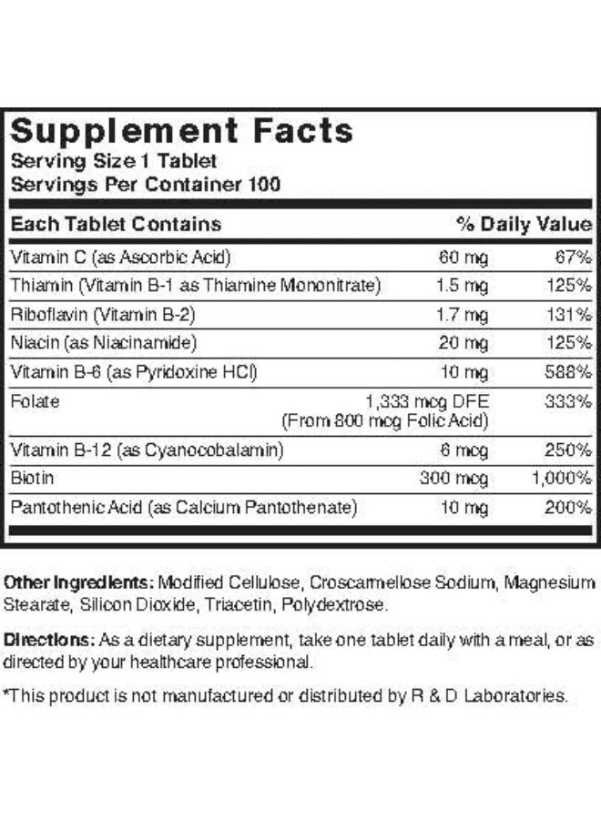 Nature's Blend Full Spectrum B with Vitamin C Powder, 100 Count (1269) - Image 3