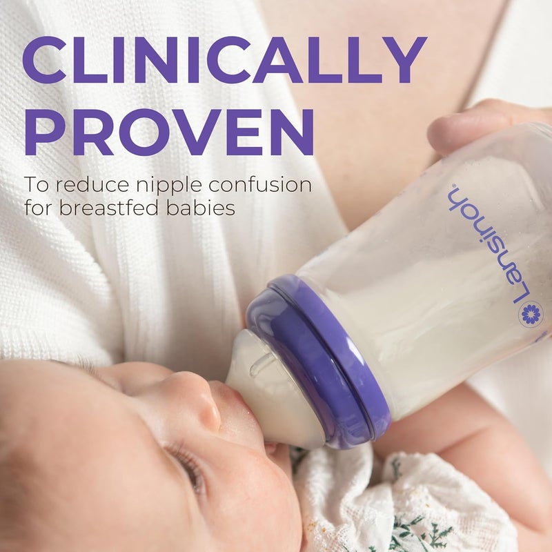 Lansinoh NaturalWave Baby Bottle Nipples Newborn Flow Size XS 0 Months 4 Count  100 Soft Durable Silicone Made Without BPA BPS AntiColic Supports Babys Developing Mouth and Teeth - Image 5