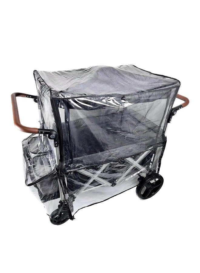 Ezkindheit Big Size Rain Cover for Stroller, Mosquito Net for Trolley Cart, 2in1 Big Cover with Window for Picnic Camping Wagon Stroller Waterproof Windproof Accessories (Cart Not Included) - Image 1