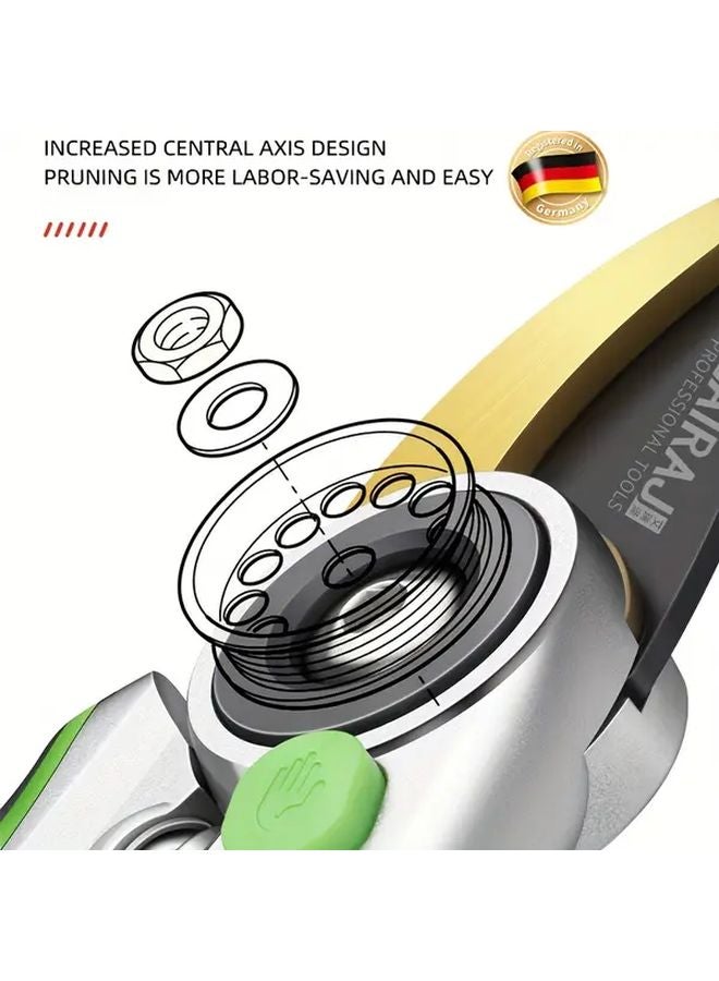 Black Ergonomic Pruning Shears Sharp Durable Garden Tool Stainless Steel Blades - Image 5