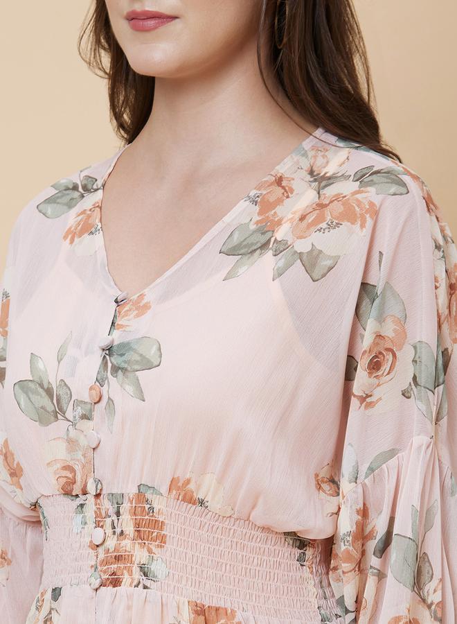 globus Floral Smocked Midi Dress  - Image 5