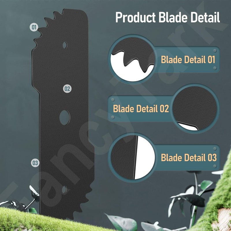 HandyTek 2-Pack EB-007 Edge Hog Heavy-Duty Edger Replacement Blades Compatible with Black+Decker 7-1/2-inch, for LE750-CASE Cut with 4-wear Indicators - Image 3