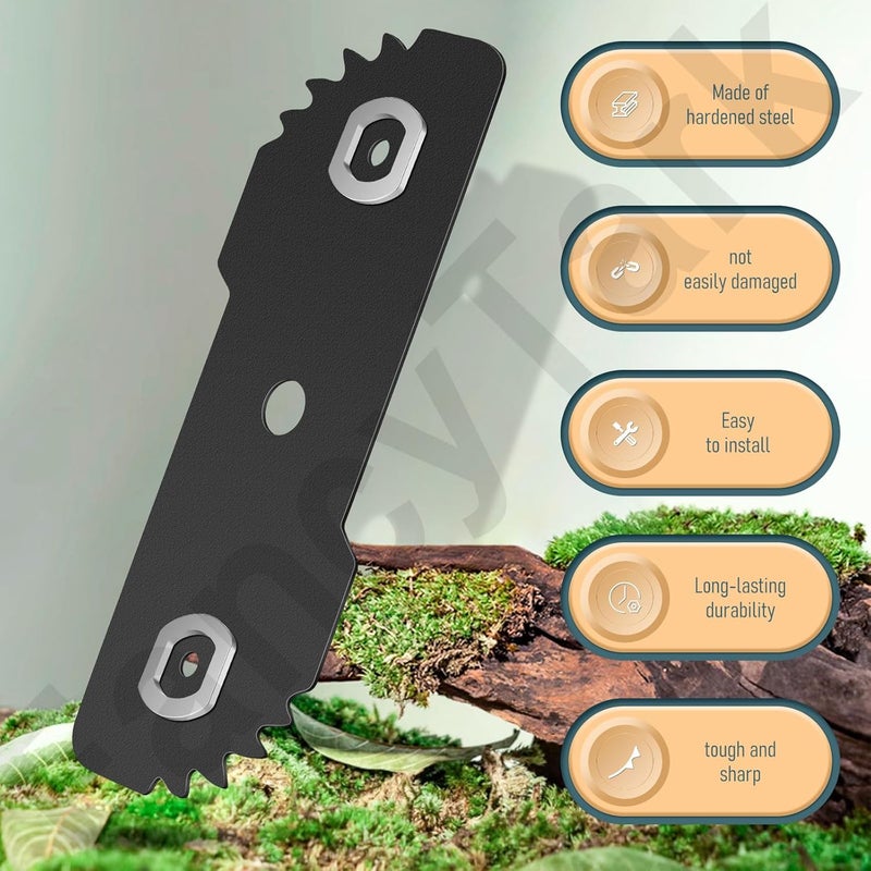 HandyTek 2-Pack EB-007 Edge Hog Heavy-Duty Edger Replacement Blades Compatible with Black+Decker 7-1/2-inch, for LE750-CASE Cut with 4-wear Indicators - Image 4