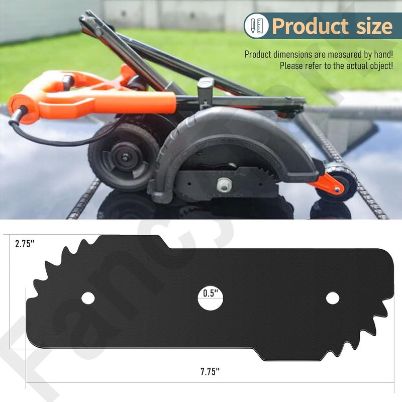HandyTek 2-Pack EB-007 Edge Hog Heavy-Duty Edger Replacement Blades Compatible with Black+Decker 7-1/2-inch, for LE750-CASE Cut with 4-wear Indicators - Image 2