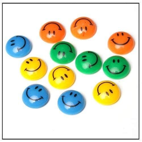 AmigozZ Multicolour, Set of 12 pcs Plastic Round Cartoon Emoji Smile Smiley Face Fridge Magnets(Size 30MM) - Image 5