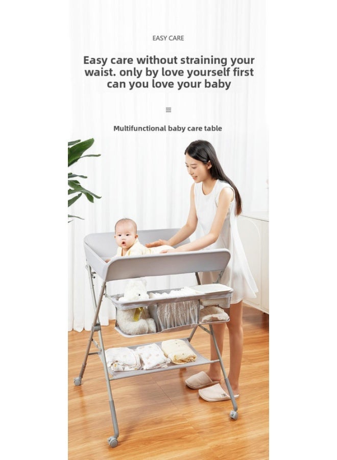 ORiTi Diaper Table, Baby Care Table, Baby Diaper Changing Table, Multifunctional Foldable Bed, Massage, Touch, Bath  - Image 3