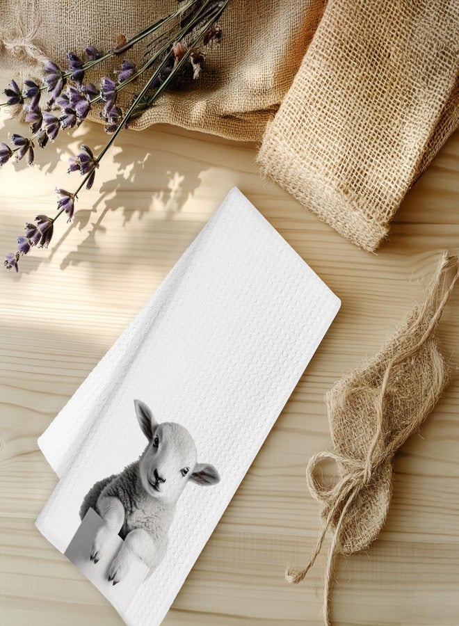 INDAJEDN Funny Sheep Gifts Hand Towel, Cute Sheep Dish Towel for Bathroom Washroom Decor, Funny Black and White Bathroom Washroom Decor, 16x24 Inch - Image 5