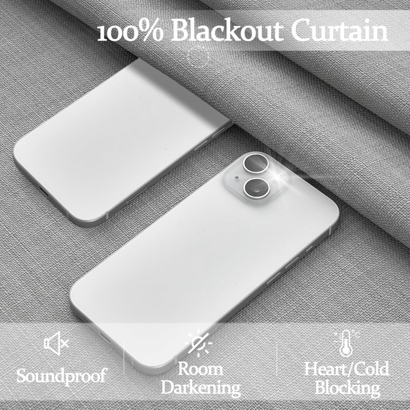 PleatedDrapes Blackout Pinch Pleated Light Grey Curtains 96 Inches Long 2 Panels Set for Bedroom, Memory Trained Dual Layer Thick Linen Noise Cancelling Insulated Modern Windows Curtain with Track System & Back Tab - Image 3