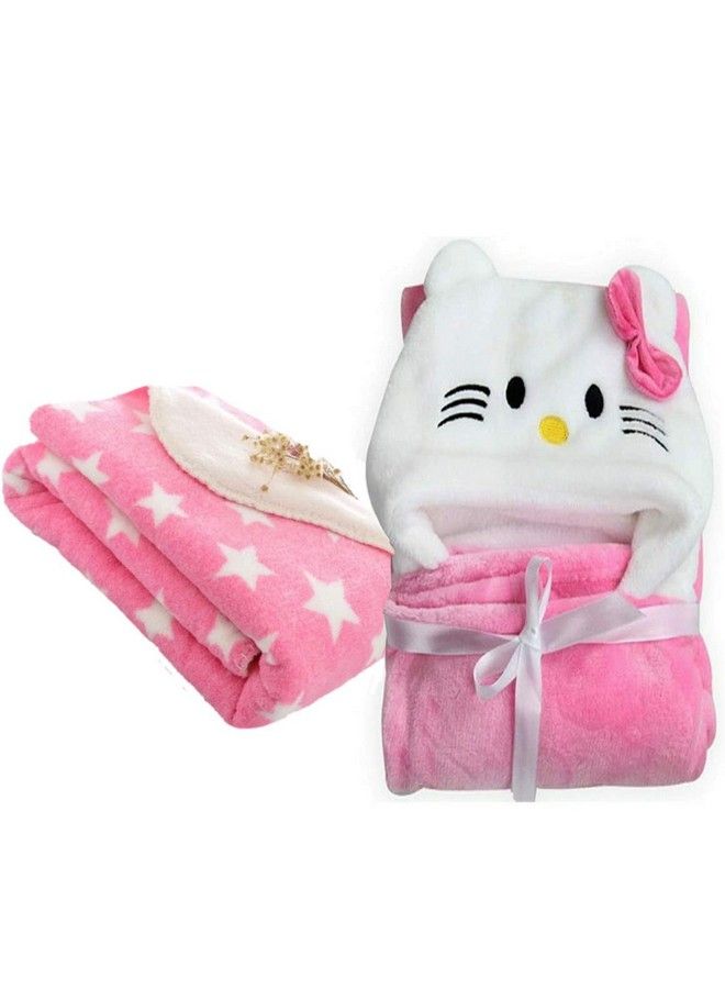 Brandonn New Born Baby Blanket Combo Pack Of Wrapper Blanket And Baby Bath Towel Pack Of 2 - Image 2