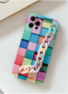 Soft Protective with Hand Chain Case Cover For Apple iPhone 13 Pro Max Multicolour
