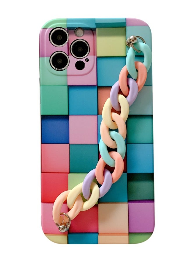 HALAMODO - Soft Protective with Hand Chain Case Cover For Apple iPhone 13 Pro Max Multicolour - Image 1