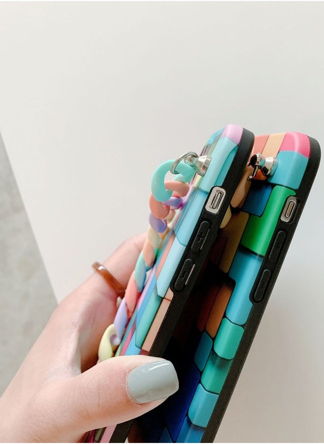 HALAMODO - Soft Protective with Hand Chain Case Cover For Apple iPhone 13 Pro Max Multicolour - Image 1