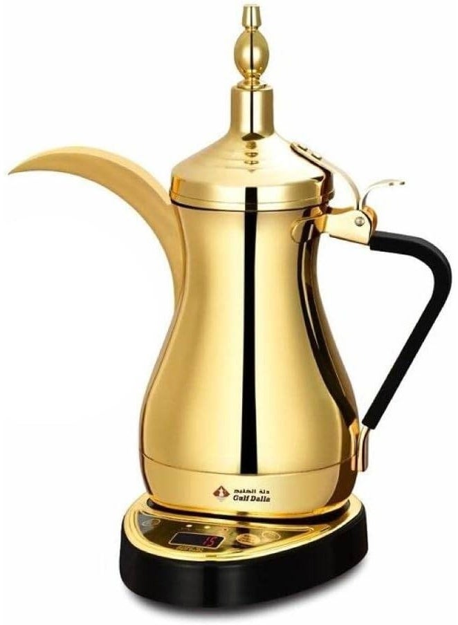 غالف دالا ماكينة قهوة عربية كهربائية - ذهبية 1 لتر - Image 1