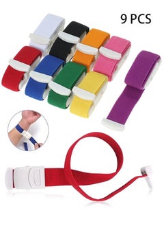 Generic Adjustable Clasp Tourniquet Bandage, Medical Emergency First Aid Quick Release Elastic Strap Buckle Band, Emergency Tourniquet Buckle (9 Pcs)  - Image 1