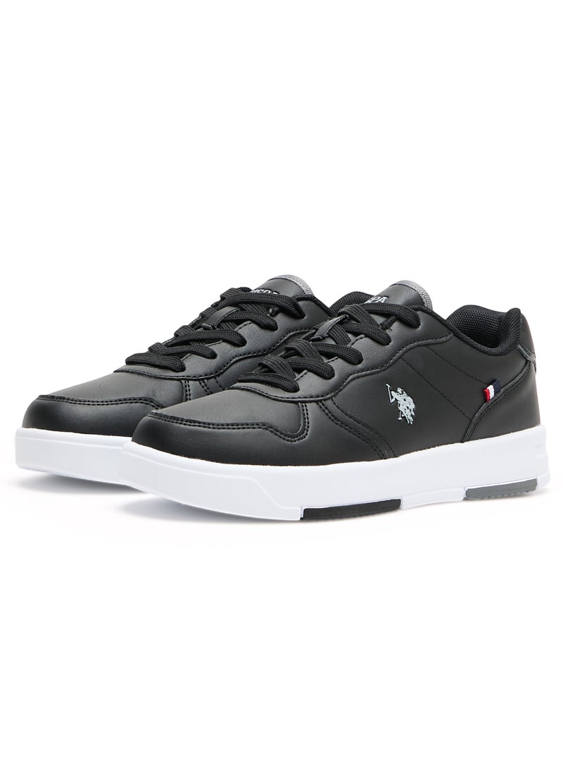 U.S. Polo Assn. Women's Black Low-Top Sneakers - Lightweight With White Sole , Comfortable Casual Shoes  - Image 3