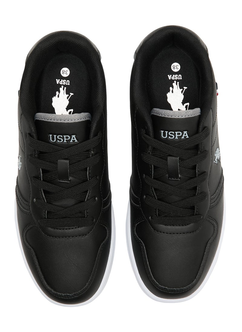U.S. Polo Assn. Women's Black Low-Top Sneakers - Lightweight With White Sole , Comfortable Casual Shoes  - Image 5