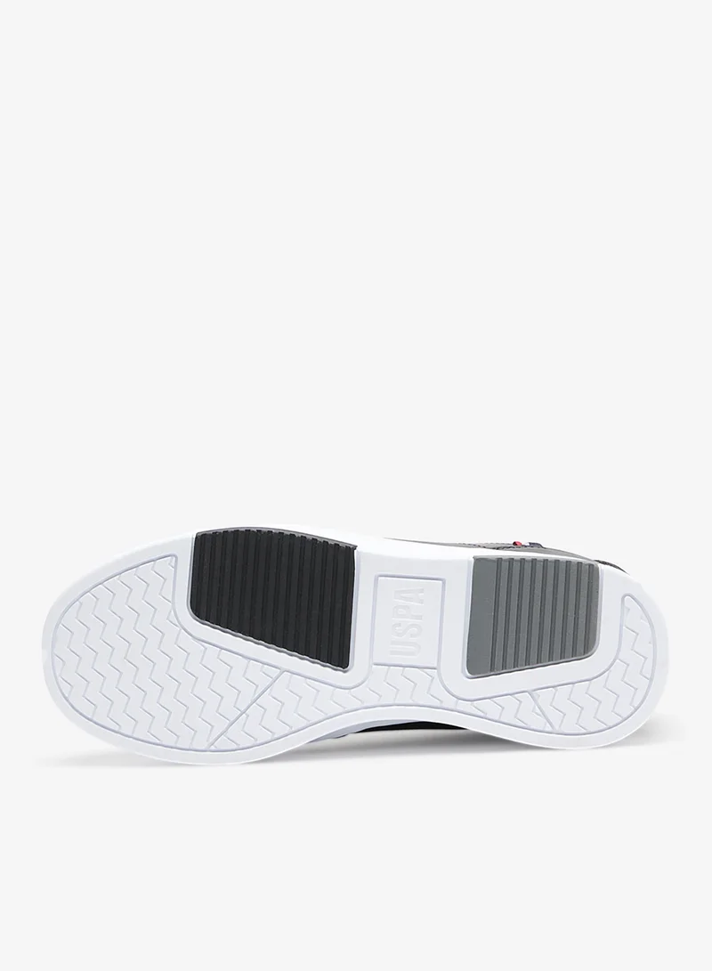 U.S. Polo Assn. Black Women's Black Low-Top Sneakers - Lightweight Shoes With White Sole , Comfortable Casual Shoes for Women | Best Price UAE