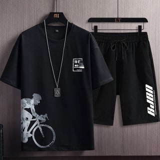 Mens Gradient Ice-Silk Suit Short Sleeve T-Shirt Fashion Bicycle-black-suit - pzsku/Z733D21C429D0BA20F633Z/45/_/1742328859/a3f546f4-d41c-439e-9896-b19a68a7dd4a