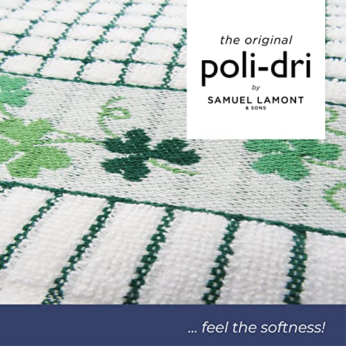 Samuel Lamont Poli-dri Jacquard Towel White with Green and SHAMROCK trim - Image 4